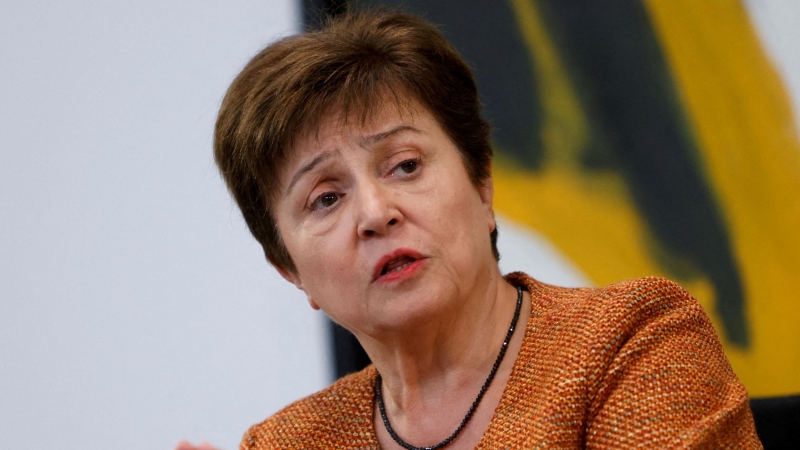 La directora gerente del Fondo Monetario Internacional (FMI), Kristalina Georgieva, en una conferencia el pasado 12 de enero.