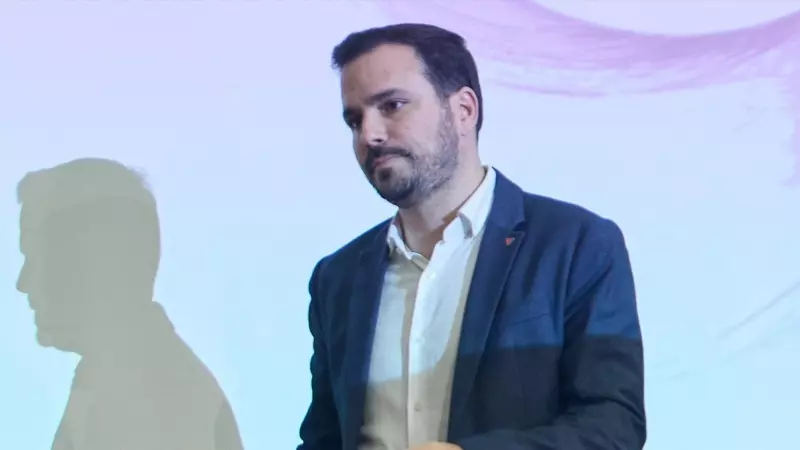 El ministro de Consumo, Alberto Garzón, durante la entrega de la XV edición de los Premios Estrategia NAOS otorgados por la Agencia Española de Seguridad Alimentaria y Nutrición (AESAN), en la sede de AESAN