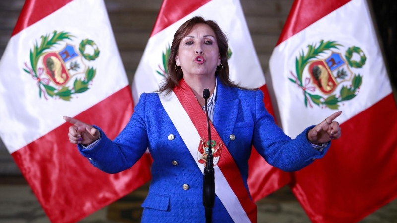 La presidenta peruana Dina Boluarte