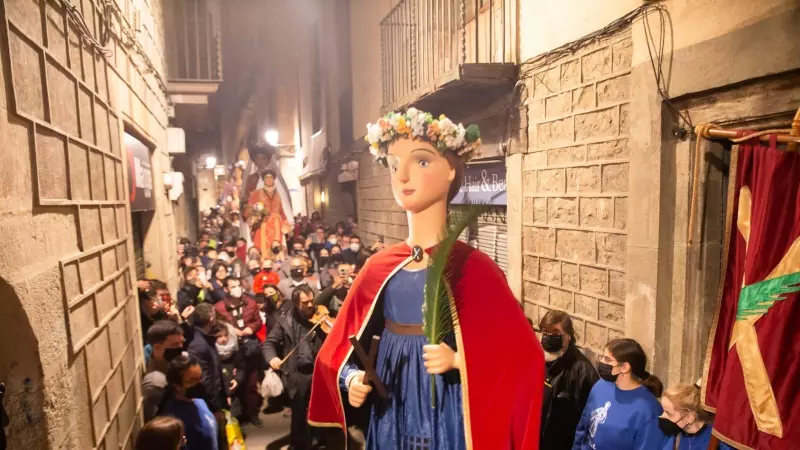 La gegantona Laia, emblema d'aquesta festivitat.