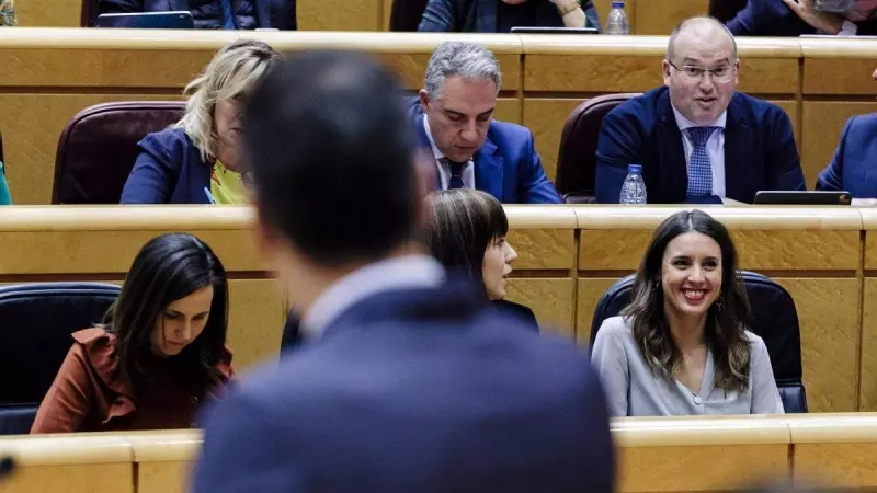 El presidente del Gobierno, Pedro Sánchez, comparece en un pleno del Senado, a 31 de enero de 2023.