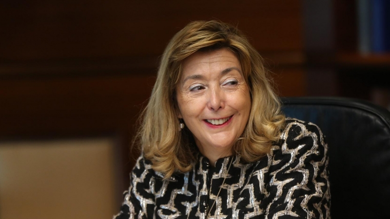 La jueza Concepción Espejel en el primer Pleno jurisdiccional tras la renovación del órgano, en el Tribunal Constitucional, a 15 de diciembre de 2021, en Madrid, (España).