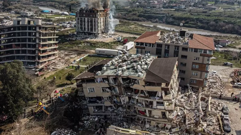 Vista general de la frontera de Turquía y Siria