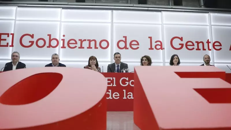 Imagen de la Ejecutiva Federal del PSOE celebrada este lunes en la sede del partido en Ferraz.