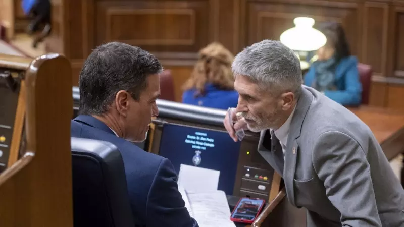 14/02/2022. Pedro Sánchez y Fernando Grande-Marlaska en el Congreso de los Diputados, a 24 de enero de 2023.