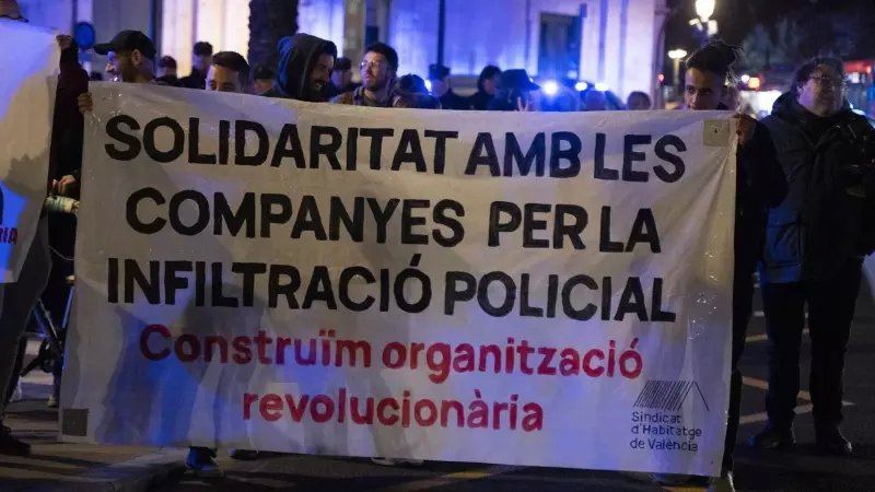 Protestas contra policía infiltrado en movimientos sociales de Barcelona
