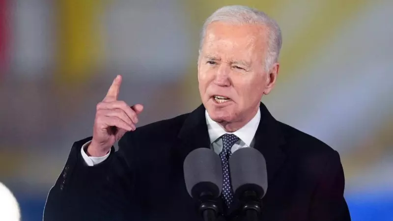 El presidente estadounidense, Joe Biden, pronuncia un discurso en Varsovia, Polonia, el 21 de febrero de 2023.