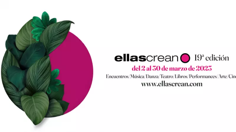 Cartel de la 19º edición del festival 'Ellas crean' que se celebrará del 2 al 30 de marzo de 2023