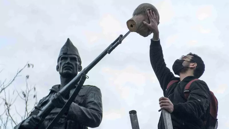 La cabeza del dictador Francisco Franco