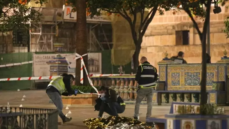 Imagen de uno de los lugares donde se cometió el atentado en Algeciras a 25 de enero de 2023