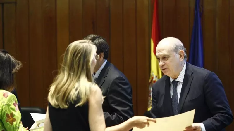 Jorge Fernández Díaz, en un acto de reconocimiento como Ministro del Interior a la reinserción de reclusos, en 2016