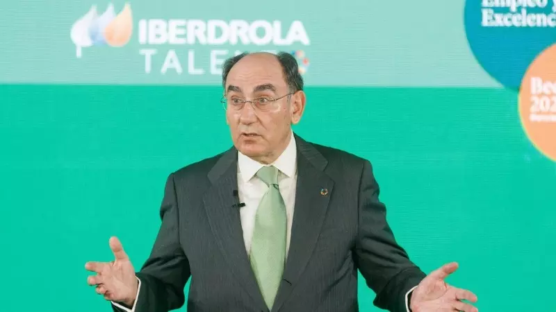 El presidente de Iberdrola, Ignacio Sánchez Galán,  en la entrega las ‘Becas Iberdrola’, en Madrid. E.P./Eduardo Parra