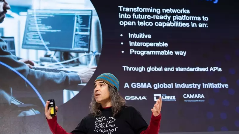 Chema Alonso, Chief Digital Officer de Telefónica, durante su intervención en el Mobile World Congress (MWC), en Barcelona.