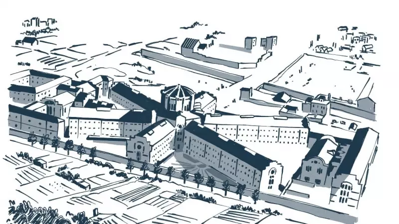 02/2023 - L'antiga presó, dibuixada a 'Històries de la Model'.