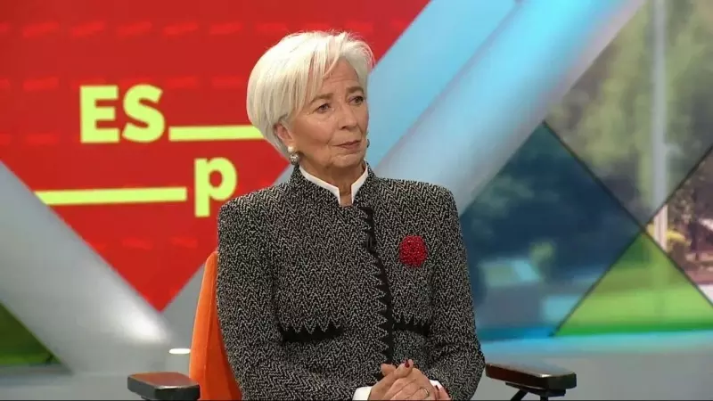 La presidenta del Banco Central Europeo (BCE), Christine Lagarde, durante la entrevista en 'Espejo Público'.