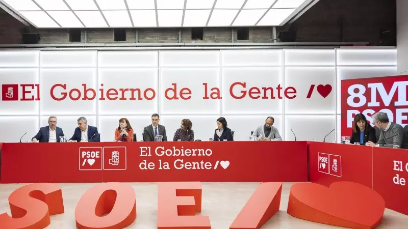 Imagen de la Ejecutiva Federal del PSOE celebrada esta mañana en Ferraz.