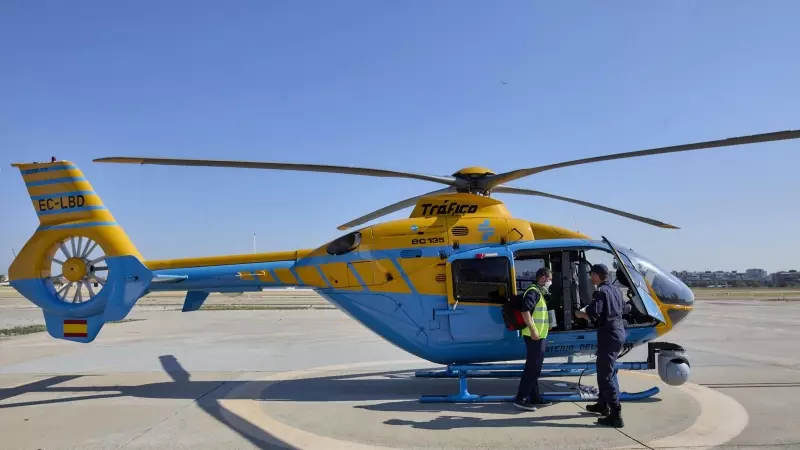 Imagen de un helicóptero Pegasus de la DGT en Cuatro Vientos (Madrid) a 28 de julio de 2021