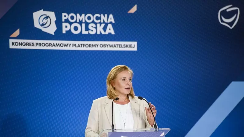 Magdalena Filiks, diputada polaca de Plataforma Cívica y madre del menor víctima de pederastia que se suicidó el pasado viernes.
