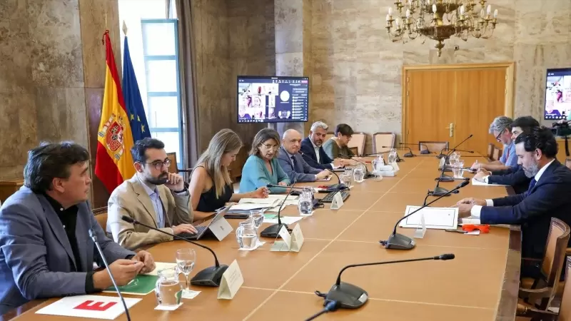 La vicepresidenta tercera y ministra para la Transición Ecológica, Teresa Ribera, en una reunión del Consejo de ministros de Energía de la UE, en Madrid, a 27 de julio de 2022.