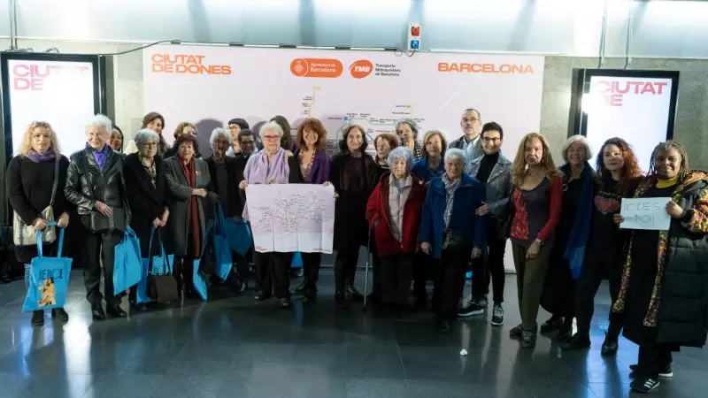 8-3-2023 El consistori ha elaborat un mapa simbòlic del metro de Barcelona amb el que es ret homenatge a algunes de les dones referents que formen part de la història de la ciutat