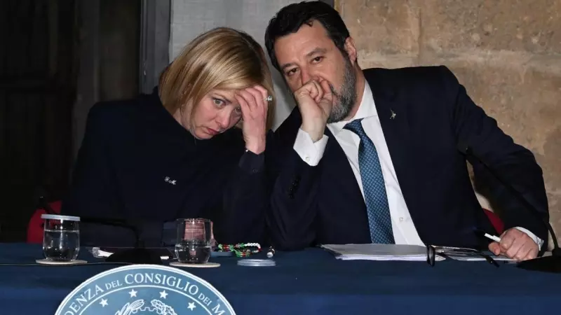 Salvini y Meloni en Cutro