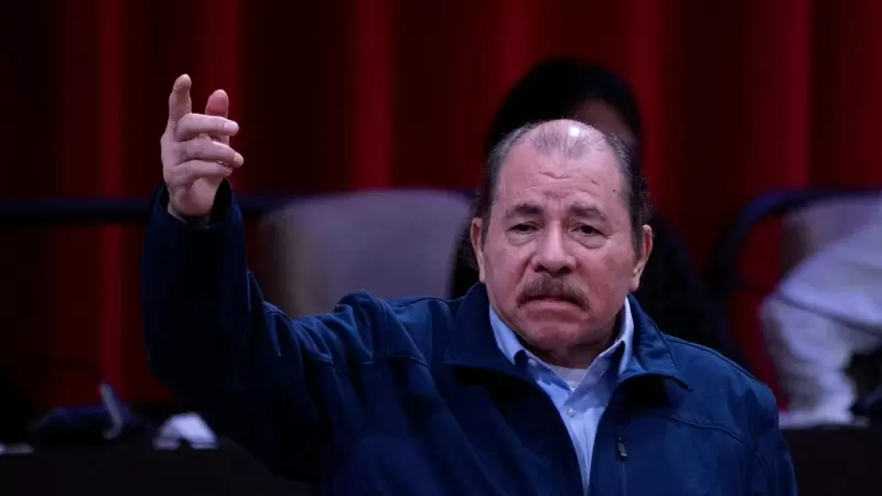 El presidente de Nicaragua Daniel Ortega dando un discurso en la Habana a 14 de diciembre de 2022