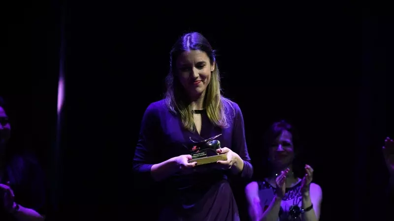Irene Montero recoge el El Premio ‘Mujeres en Unión - Pilar Bardem’ en la gala de los Premios Unión de Actores y Actrices, a 13 de marzo de 2023, en Madrid (España).