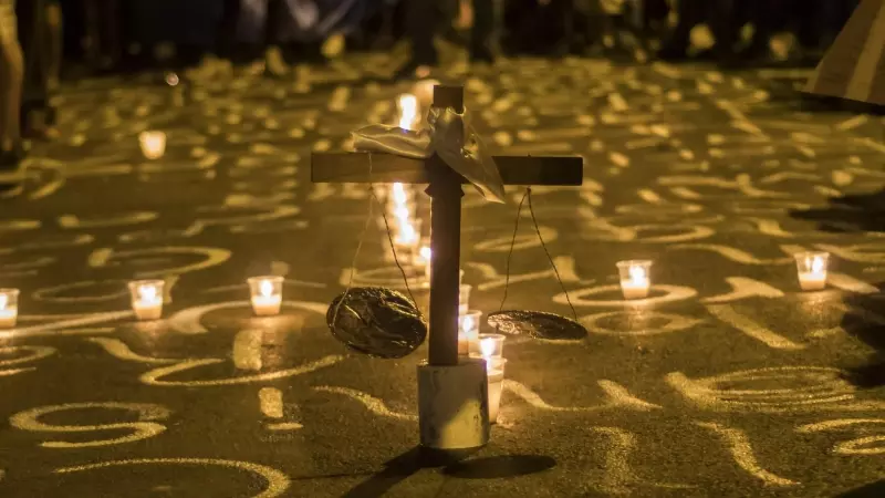 Vigilia para pedir justicia por las personas asesinadas en los primeros días de las protestas. Jinotepe, Carazo.