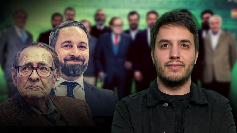 Ilustración de Ramón Tamames y Santiago Abascal. Chema Molina repasa los motivos que pueden estar tras la moción de censura de Vox