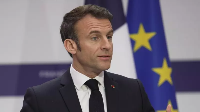 El presidente de Francia, Emmanuel Macron, durante una rueda de prensa en París, a 10 de marzo de 2023.