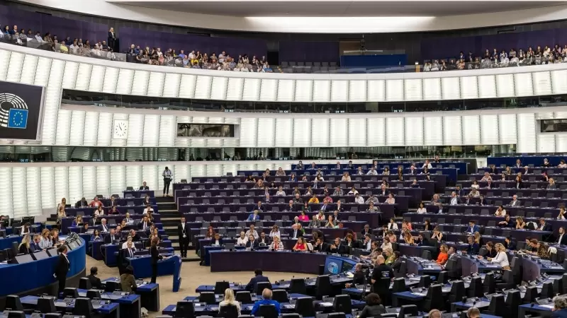 Imagen de una sesión plenaria del Parlamento Europeo, a 13 de septiembre de 2022.