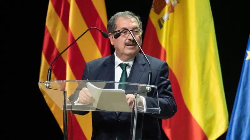 El presidente en funciones del CGPJ, Rafael Mozo, durante un acto celebrado en Barcelona, a 31 de enero de 2023.
