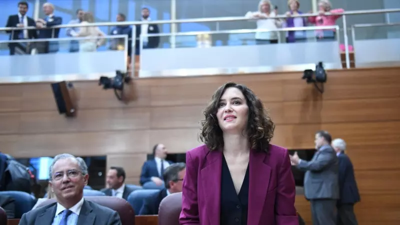 23/03/2023. Isabel Díaz Ayuso, durante una sesión en la Asamblea de Madrid, a 23 de marzo de 2023, en Madrid.
