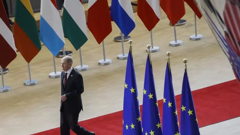 El canciller alemán Olaf Scholz durante la Cumbre de la UE en Bruselas, Bélgica, el 23 de marzo de 2023
