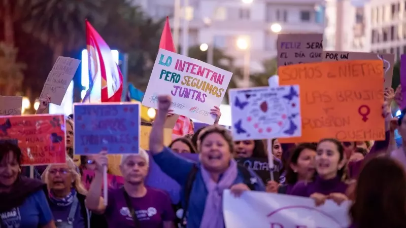 24/03/2023. Manifestación con motivo del Día Internacional de la Mujer, a 8 de marzo, en Las Palmas de Gran Canaria.