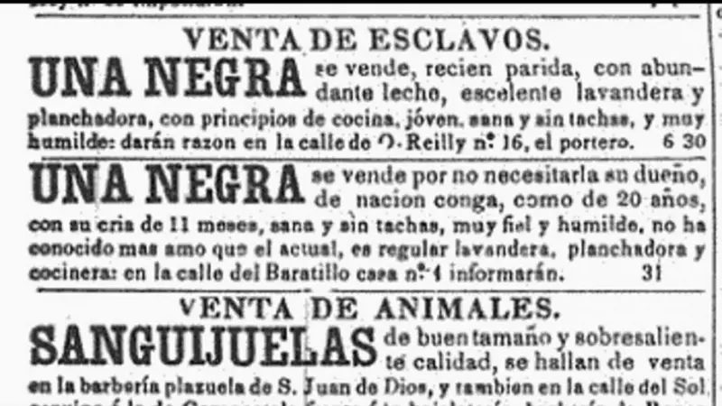 Anuncio del «Diario de la Marina», publicado el 3 de febrero de 1846.