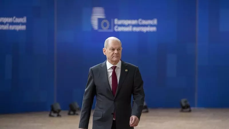 25/03/2023. Olaf Scholz a su llegada al Consejo de Europa, a 24 de marzo de 2023, en Bruselas.