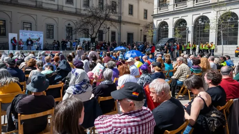 Acto celebrado por la Mesa Estatal por el Blindaje de las Pensiones con motivo de su décimo aniversario en Madrid.