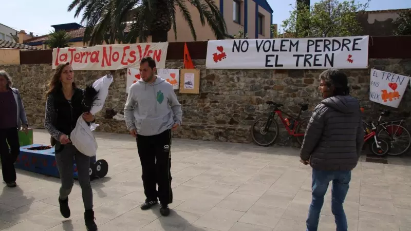 25/03/2023 - Una imatge de la Festa del Tren Transfonterer, celebrada aquest dissabte a Vilajuïga (Alt Empordà).