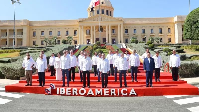 Mandatarios y asistentes a la Cumbre Iberoamericana, en Santo Domingo.