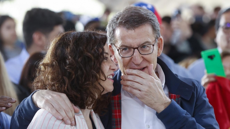 Alberto Núñez Feijóo e Isabel Díaz Ayuso, en el acto del PP 'Europa es hispana'.