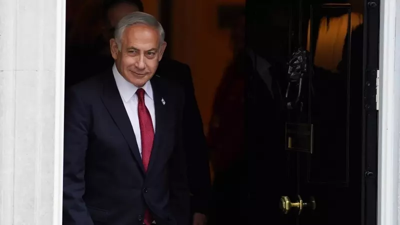 El primer ministro israelí, Benjamín Netanyahu, durante una visita en Reino Unido, a 24 de marzo de 2023.