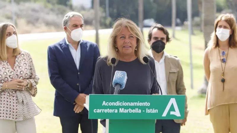 La alcaldesa de Marbella, Ángeles Muñoz, durante un acto en la ciudad a 24 de julio de 2021