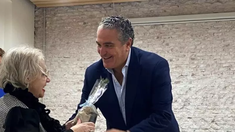 El concejal Javier Ramírez (PP) en una entrega de premios en un centro de mayores en diciembre de 2022