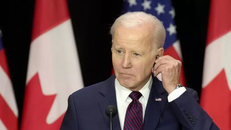 El presidente de los Estados Unidos, Joe Biden, durante una conferencia de prensa conjunta con el primer ministro canadiense, Justin Trudeau