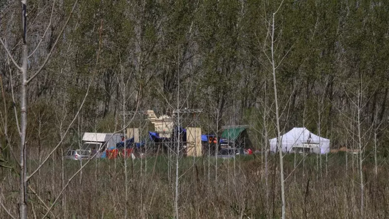 L'escenari de la 'rave' vist des de darrera