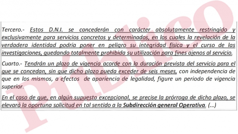 Instrucción 4/97 de la Secretaría de Estado de Seguridad de 1997 sobre expedición de Documentos Nacionales de Identidad bajo nombre supuesto