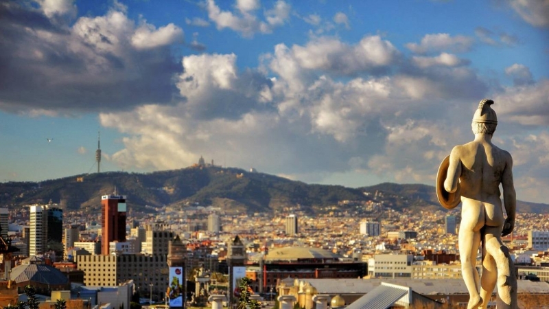 Fotografía desde las alturas de la ciudad de Barcelona.