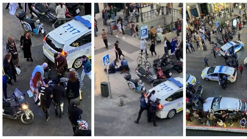 16/04/2023. Captura de los vídeos compartidos en redes sobre la actuación policial en Lavapiés, a 15 de abril de 2023.