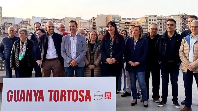 Presentació de la nova coalició Guanya Tortosa que formaran PSC i Movem per a les eleccions municipals.